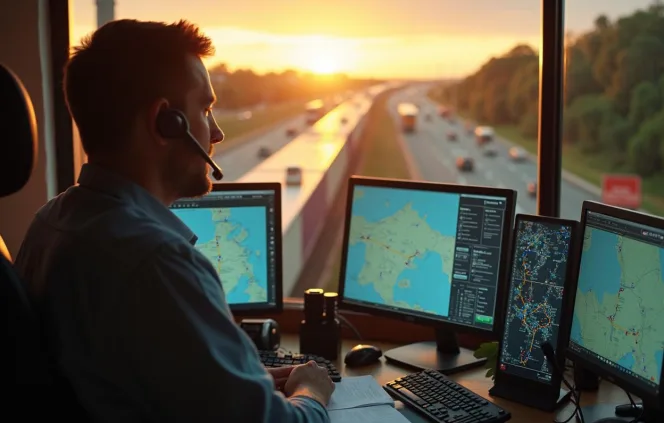 A dispatcher coordinating transport in Dalhart, TX.